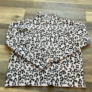 Cheetah print Mock Neck Sweater